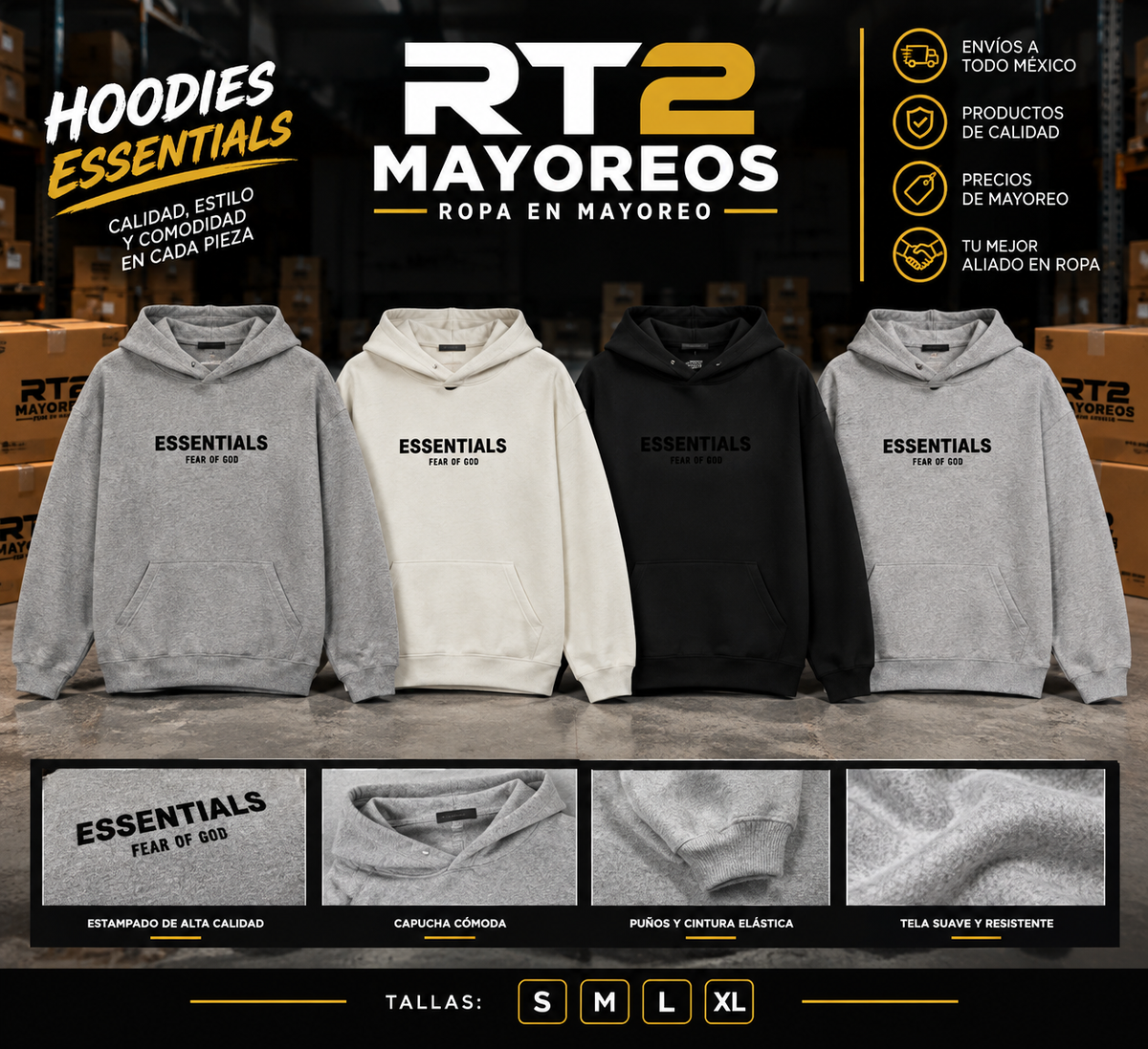 Paquete 20pz Hoodies Essentials